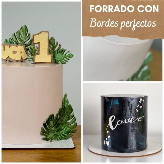 Forrado con bordes perfectos - torta desde cero